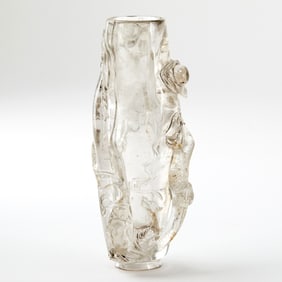 Chinese Carved Rock Crystal Vase