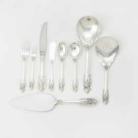 Wallace Sterling Silver "Grand Baroque" Flatware Service