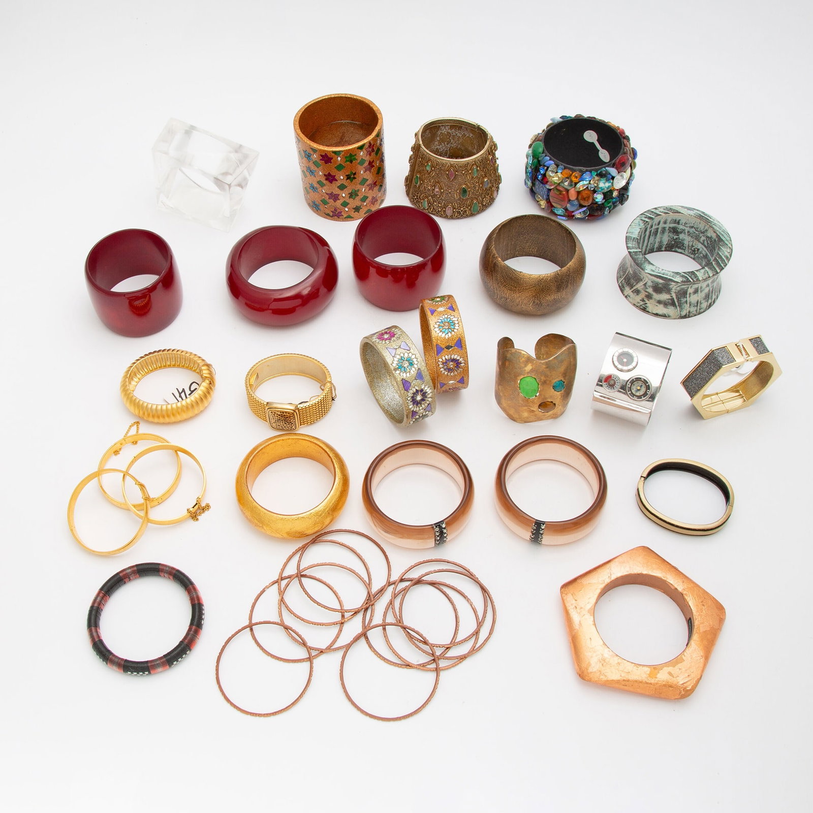 Group of Costume Bangle Bracelets (1 of 1)