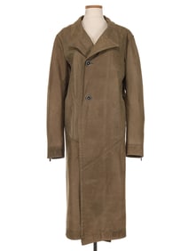 Armani Collezioni Graphite Grey Brushed Wool Swing Coat Together with an Emporio Armani Overcoat.