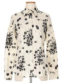 Etro Black and White Cotton Long Sleeve Shirt together with a burgundy wool notched collar pocket