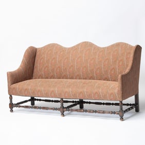 William and Mary Style Walnut Sofa