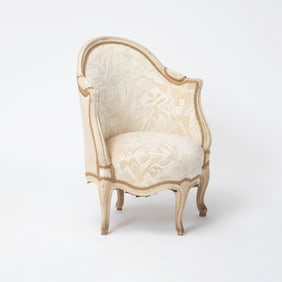 Louis XV Style Cream Painted Bergere