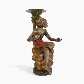 Polychromed Wood Figure of a Monkey 21st Century