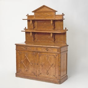 Maple and Faux Bamboo Cabinet