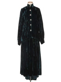 Double D Ranchwear Teal Blue Velour Ensemble