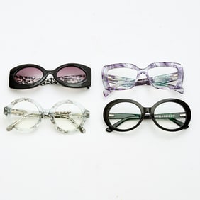 Group of Four Multicolor and Pattern Eyeglass Frames