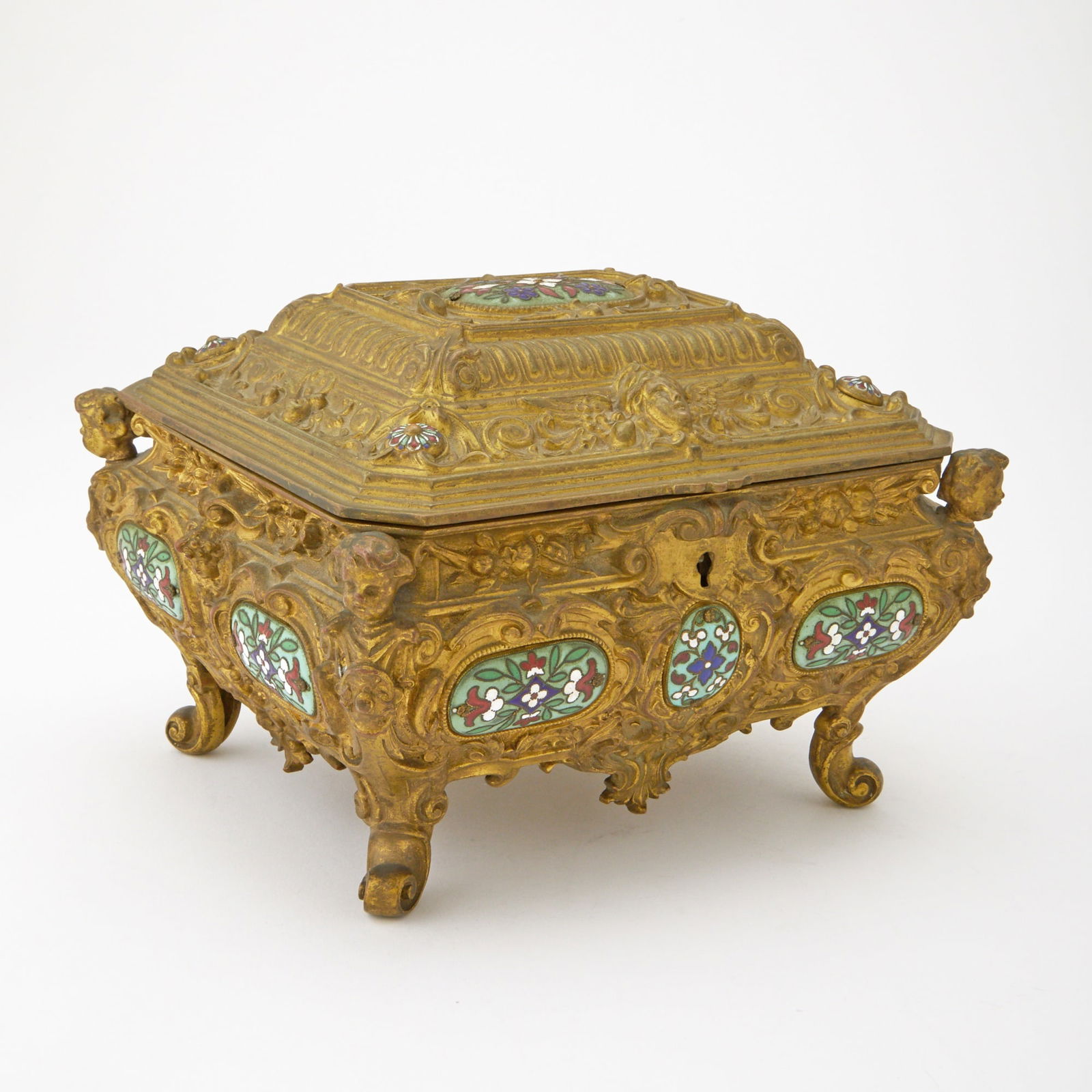 French Gilt-Bronze and Cloisonné Enamel Table Casket (1 of 5)