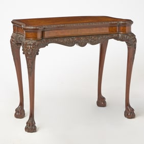 George I Style Walnut Fold Over Game Table