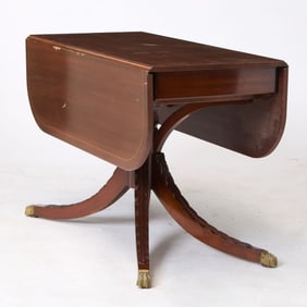 George III Style Inlaid Mahogany Pembroke Table