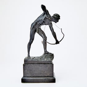 German Patinated Bronze Figure of a Male Archer