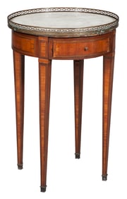 Louis XVI Style Mahogany, Marble and Gilt-Metal Mounted Gueridon