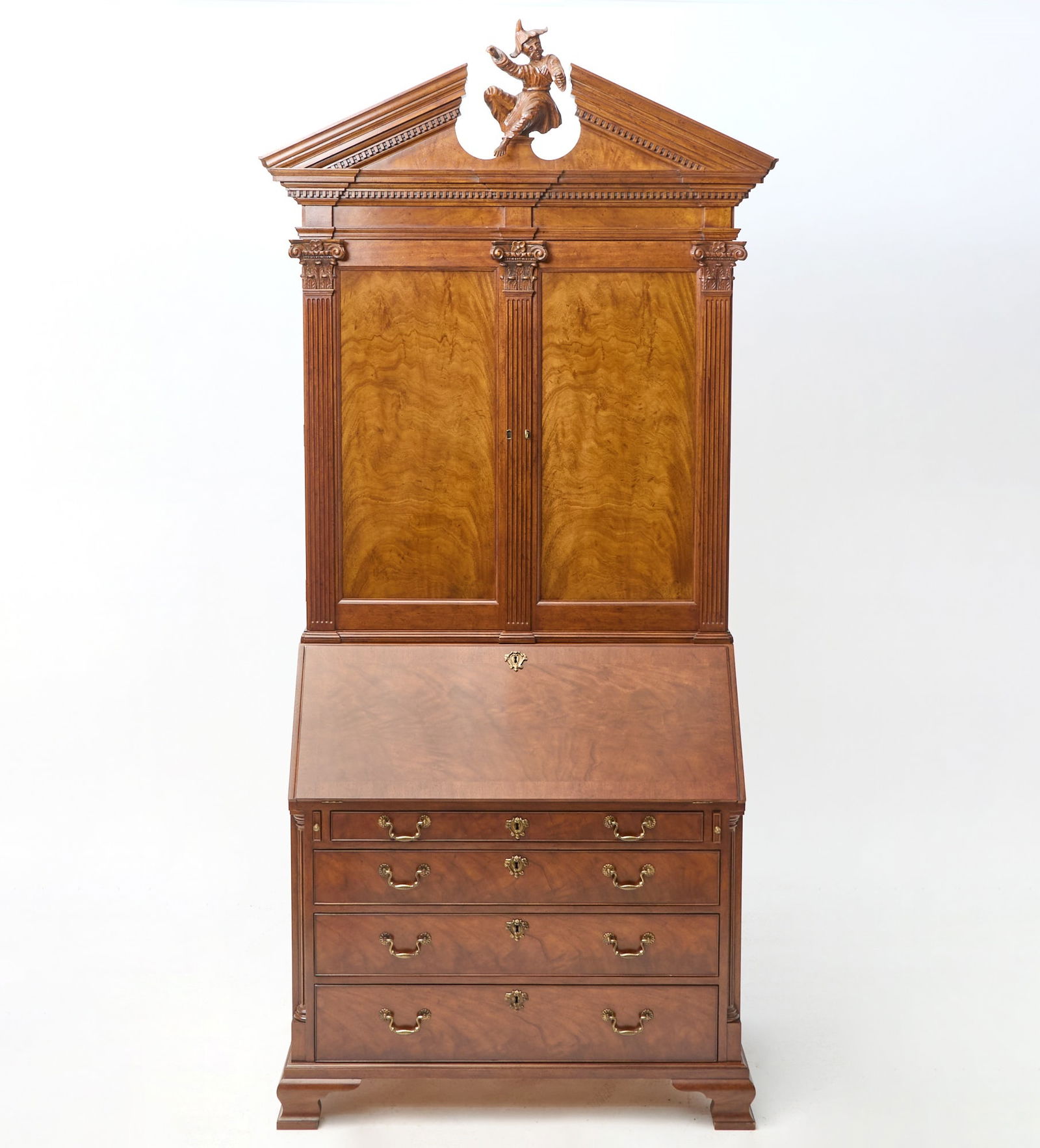 Baker George II Style Mahogany Secretary Bookcase (1 of 5)