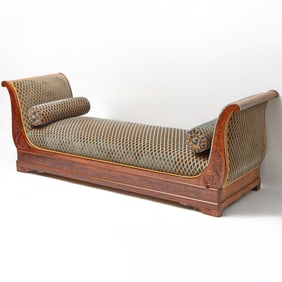 Empire Upholstered Mahogany Daybed