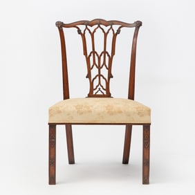 George III Carved Mahogany Side Chair