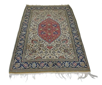 Wool and Silk Qum Rug