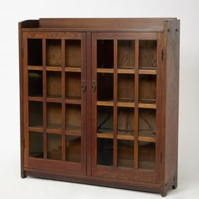 Gustav Stickley Oak "Model 717" Two-Door Bookcase