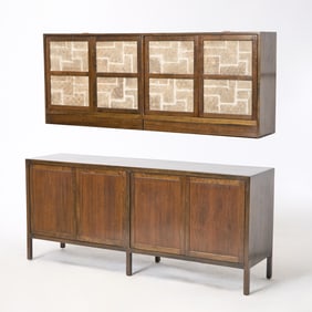Tile Inset Walnut Sideboard