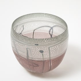 Richard Huss Large Blown Glass Bowl