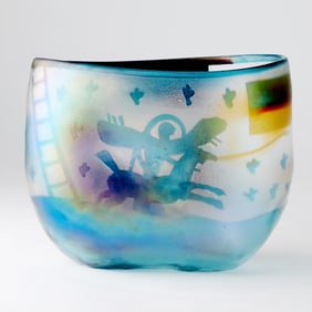 Bertil Vallien for Kosta Boda Blown Glass Vase