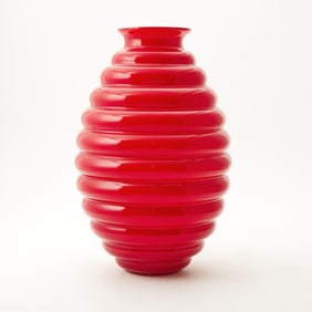 Venini Murano Blown Cased Glass “Rhythm?? Vase