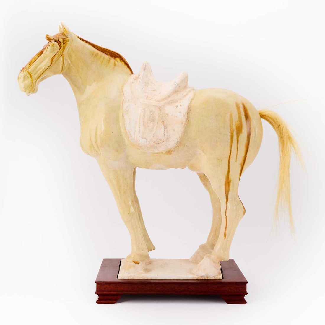 A Chinese Sancai Glazed Pottery Figure of a Horse Tang Dynasty (1 of 5)