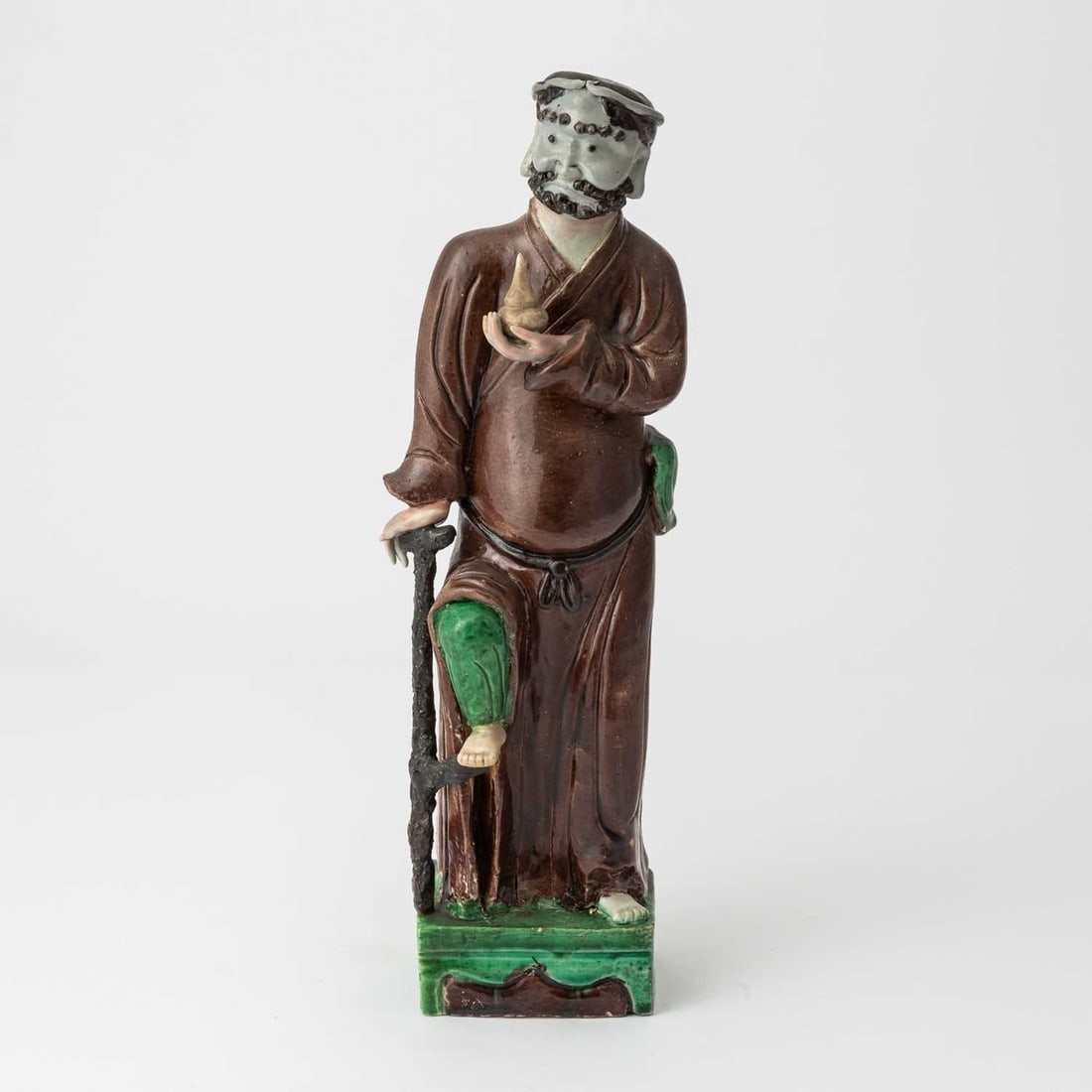 A Chinese Famille Verte Glazed Biscuit Porcelain Immortal Kangxi Period (1 of 5)
