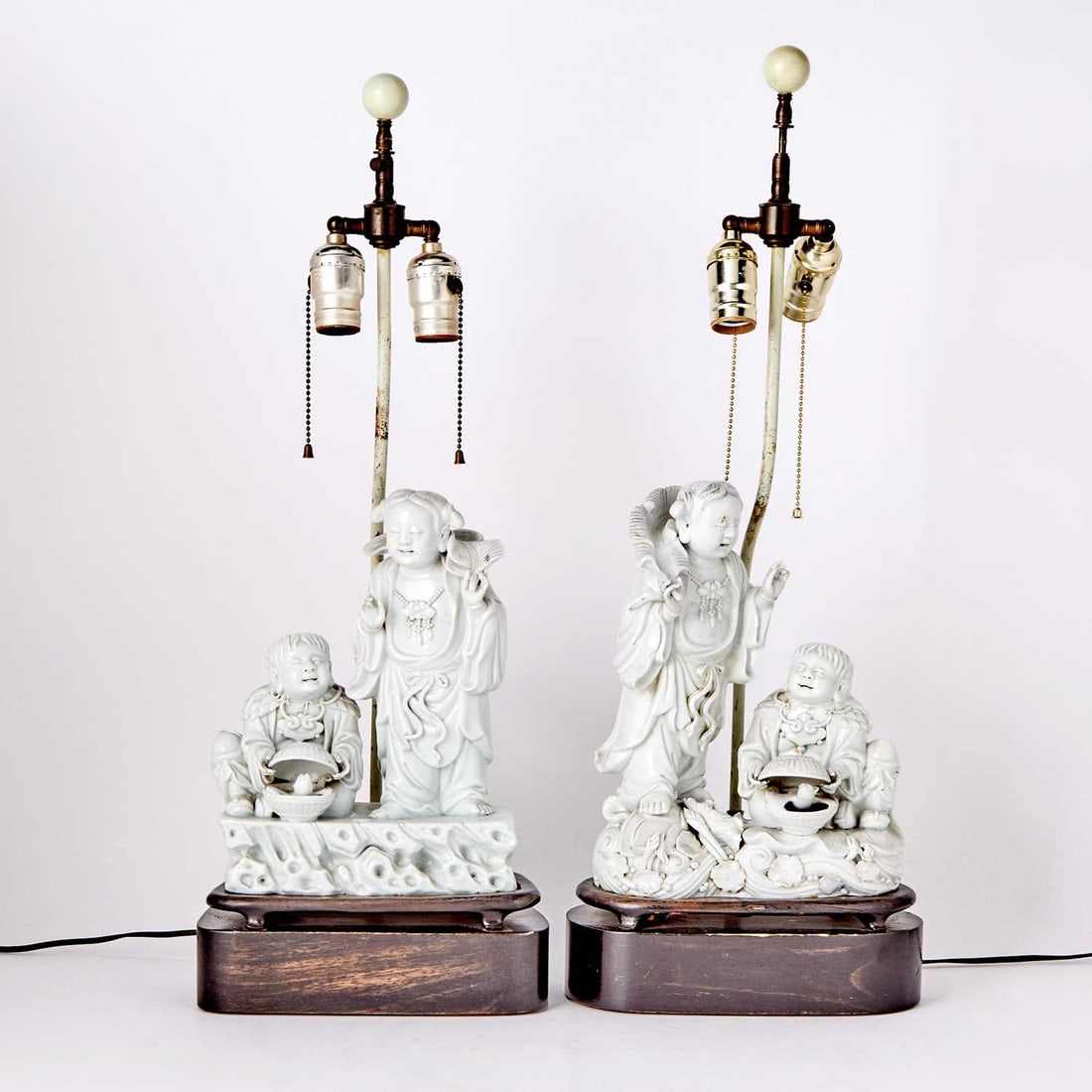 A Pair of Chinese Blanc de Chine Porcelain Figures Late Qing Dynasty - Republic Period (1 of 4)