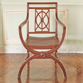 Consulat Carved Mahogany Armchair