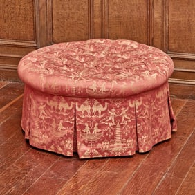 Victorian Style Upholstered Ottoman