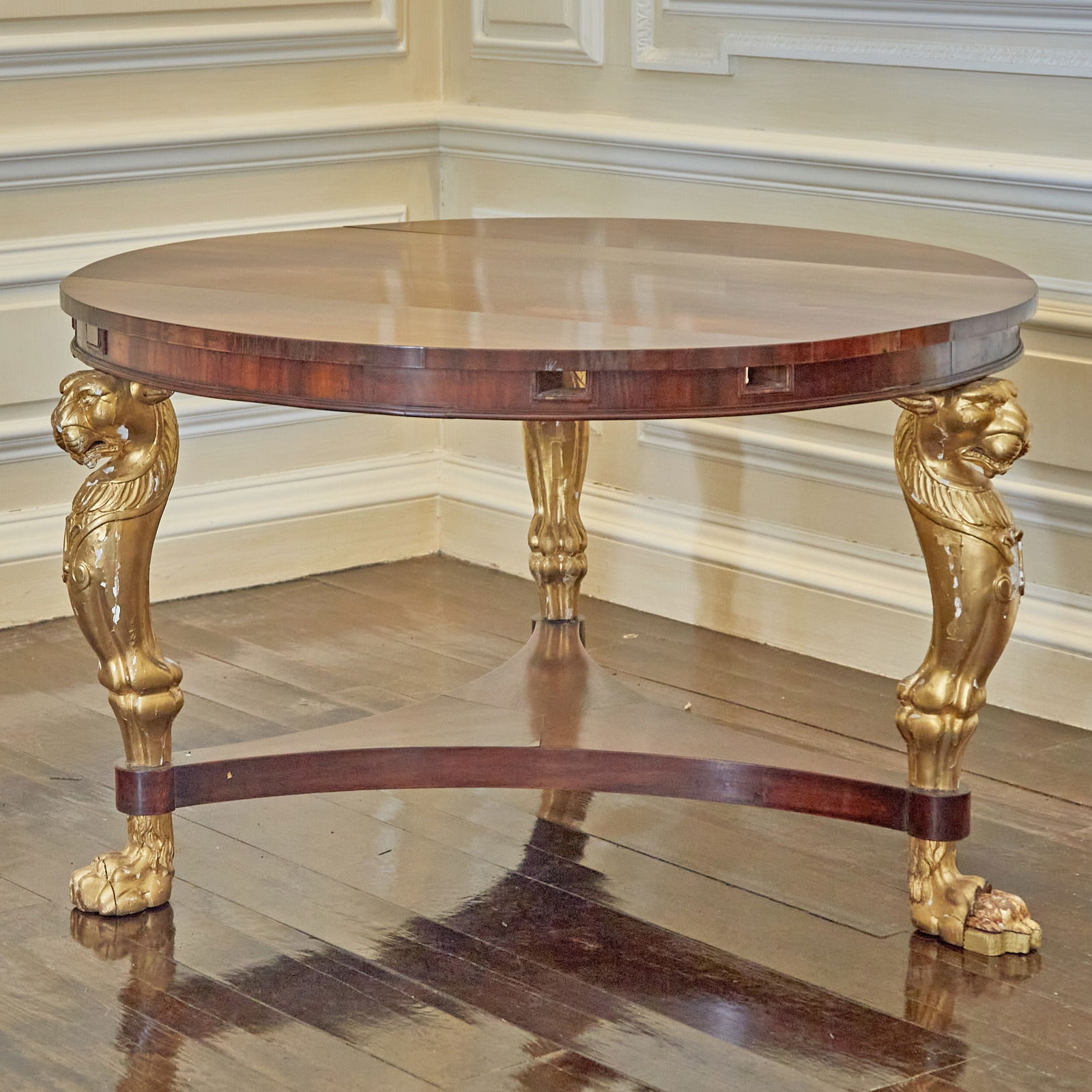 Regency Style Parcel-Gilt Rosewood Center Table (1 of 3)