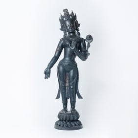 South East Asian Bronze Figure of a Bodhisattva