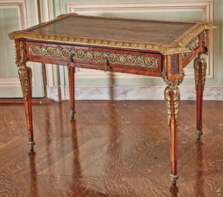 Louis XVI Ormolu-Mounted Kingwood Bureau-Plat