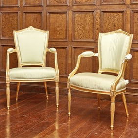 Pair of George III Giltwood Armchairs
