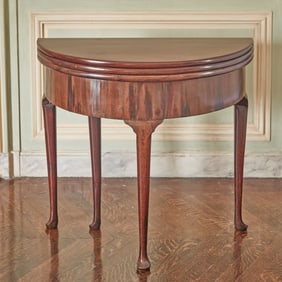 George II Mahogany Triple Top Fold Over Games Table