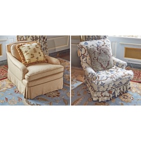 Two Upholstered Armchairs
