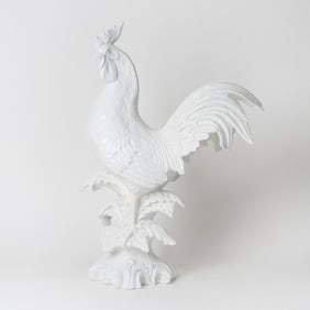 Blanc de Chine Porcelain Figure of a Rooster