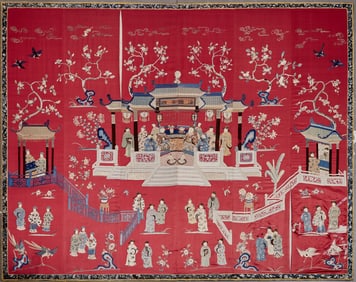 Chinese Silk Embroidered Panels