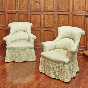 Pair of Modern Upholstered Armchairs
