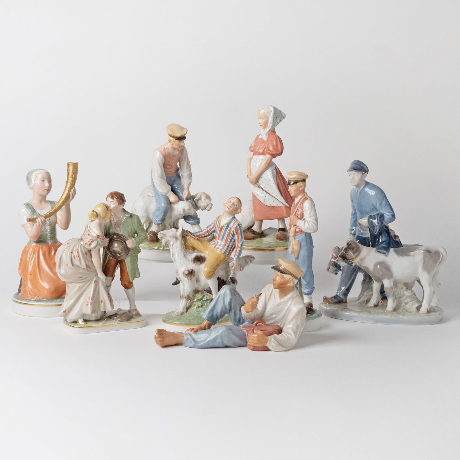 Group of Royal Copenhagen Porcelain Figures (1 of 8)