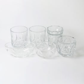 Group of Colorless Glass Table Articles