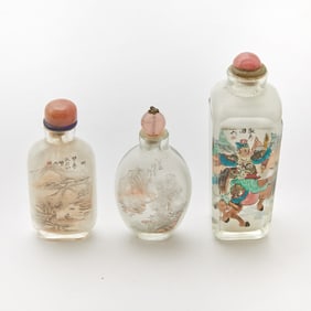 Three Chinese Inside Painted Snuff Bottles