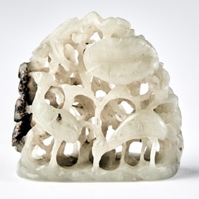 A Chinese Carved Jade Finial Yuan Dynasty