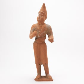 A Chinese Terracotta Figure of a "Foreigner” Tang Dynasty