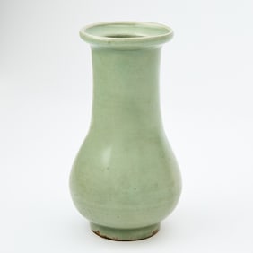 A Small Chinese Longquan-Type Celadon Vase Qing Dynasty or earlier
