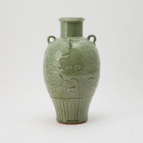 A Chinese Longquan Celadon Vase Yuan-Ming Dynasty