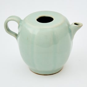 A Chinese Pale Celadon Glazed Pouring Vessel Qing Dynasty or earlier