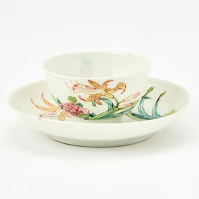 Two Chinese Enameled Porcelain Dish and Cup