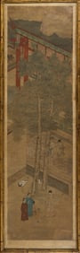 A Chinese Ming Style Fragmentary Painting Qing Dynasty