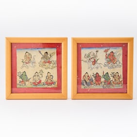 Two Miniature Tibetan Paintings 19th century